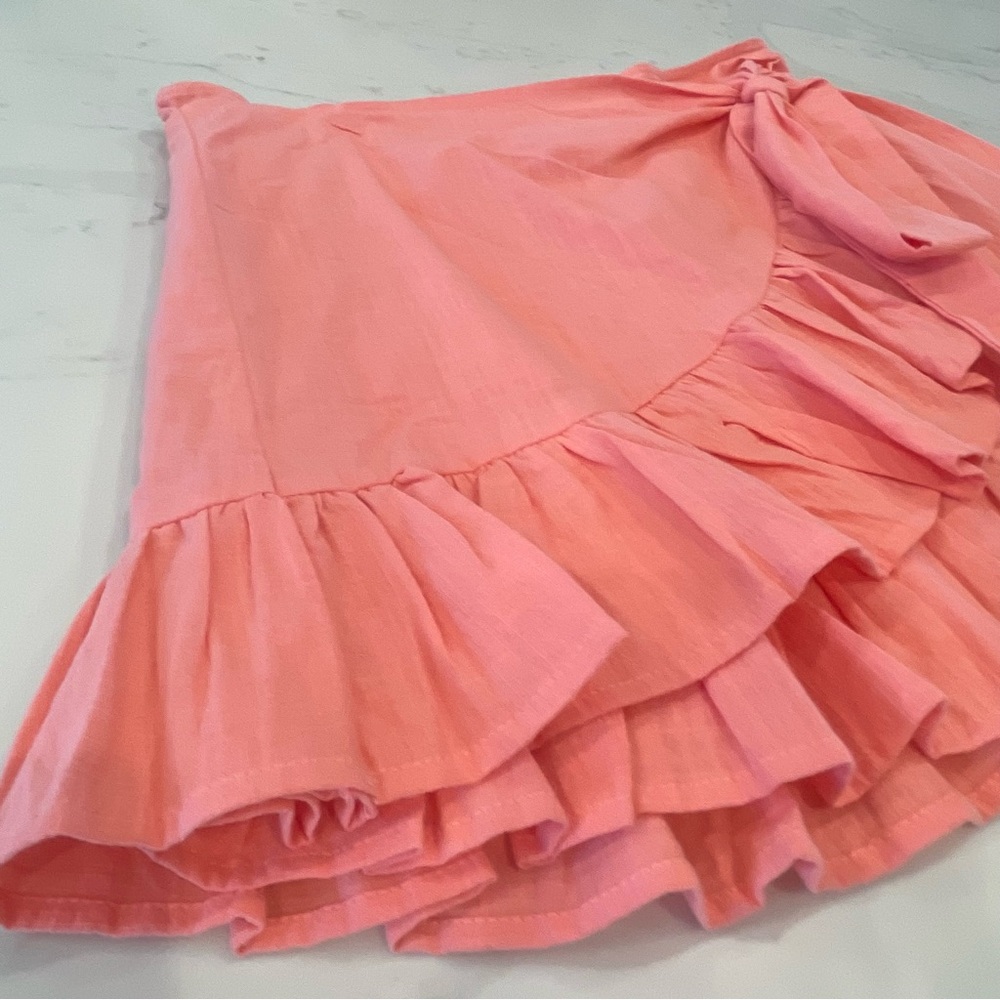 NWOT Amazon Coral Ruffled Wrap Skirt - Picture 12 of 16